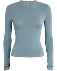 Skims - Cotton-blend Long-sleeved T-shirt - Lyst