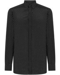 Tom Ford - Silk Polka-Dot Long-Sleeve Shirt - Lyst