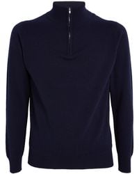 Harrods - Cashmere Zip-Up Sweater - Lyst