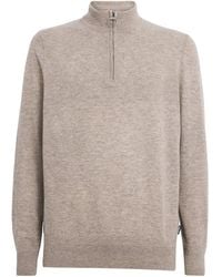 Barbour - Wool-Cashmere Waterbury Quarter-Zip Sweater - Lyst