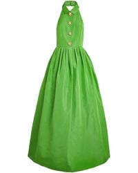 Carolina Herrera - Silk Collared Halterneck Gown - Lyst