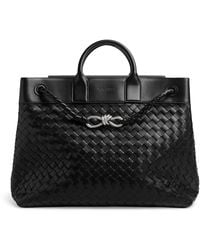 Bottega Veneta - Leather Andiamo Voyager Cross-Body Bag - Lyst