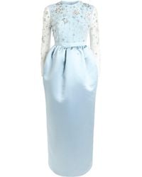 Huishan Zhang - Satin Embellished Starla Dress - Lyst