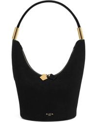 Alaïa - Small Suede-Leather Shape Bucket Bag - Lyst