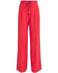 Sandro - Drawstring Wide-Leg Trousers - Lyst