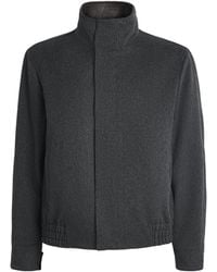 Lardini - Virgin Wool High Neck Jacket - Lyst