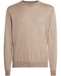 Herno - Wool-Silk Crew-Neck Sweater - Lyst