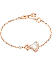 BVLGARI - Diamond And Mother-Of-Pearl Divas' Dream Bracelet - Lyst
