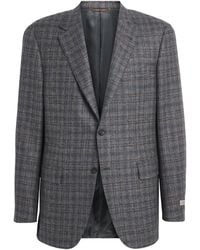 Canali - Wool Check Blazer - Lyst