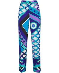 PUCCI - Silk Vivara Wide-Leg Trousers - Lyst