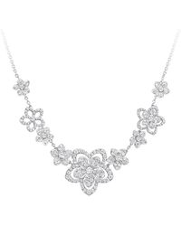 Graff - White Gold And Diamond Wild Flower Multi-diamond Necklace - Lyst