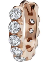 Maria Tash - Rose Gold Invisible Set Large Diamond Eternity Hoop Earring (8mm) - Lyst