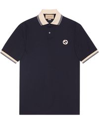Gucci - Cotton Polo Shirt With Interlocking G - Lyst