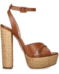 Aquazzura - Leather Sunseeker Plateau Sandals 140 - Lyst