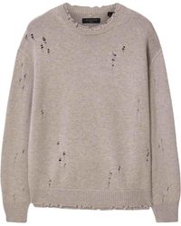 AllSaints - Cotton Distressed Wolf Sweater - Lyst