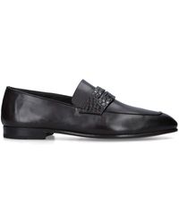 ZEGNA - Alligator Trim Leather Asola Penny Loafers - Lyst
