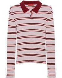 MAX&Co. - Rib-Knit Stripe Polo Sweater - Lyst