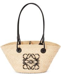 Loewe - X Paula's Ibiza Small Woven Anagram Basket Bag - Lyst
