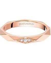 Boucheron - And Diamond Facette Wedding Band - Lyst