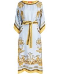 La DoubleJ - Silk Printed Kaftan Maxi Dress - Lyst