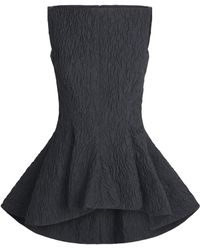 ROKSANDA - Cloqué Peplum Axo Top - Lyst