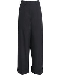 Claudie Pierlot - Cotton-Blend Wide-Leg Trousers - Lyst