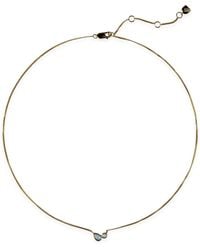 Astrid & Miyu - Plated Opal Bezel Pendant Necklace - Lyst