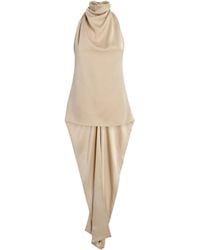 Esse Studios - Satin Halterneck Cartia Top - Lyst