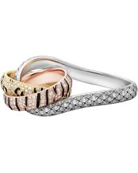 Cartier - And Diamond Trinity Wild One Double Ring - Lyst