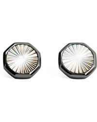 Tateossian - Gunmetal Mother-Of-Pearl Sunbursts Cufflinks - Lyst