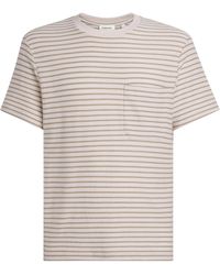 FRAME - Cotton Rib-Knit Stripe T-Shirt - Lyst