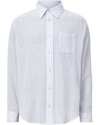 AllSaints - Cotton-Linen Holme Long-Sleeve Shirt - Lyst