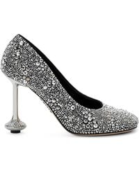 Loewe - Suede Embellished Toy Pumps 90 - Lyst