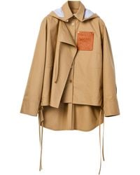 Loewe - Hooded Logo-Patch Parka - Lyst
