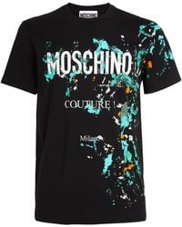 Moschino - Paint-splattered T-shirt - Lyst