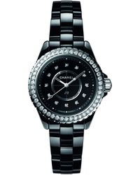 Chanel - Ceramic And Diamond J12 Watch 33mm - Lyst