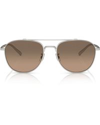 Oliver Peoples - Titanium Rivetti Ov1335St Sunglasses - Lyst