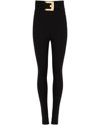 Balmain - Stretch Belted Slim Trousers - Lyst