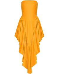 Alaïa - Velvet Bustier Triangle Midi Dress - Lyst