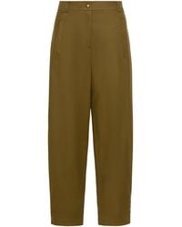 Max Mara - Stretch-Cotton Barrel Trousers - Lyst