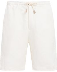 Canali - Linen-Silk Drawstring Shorts - Lyst