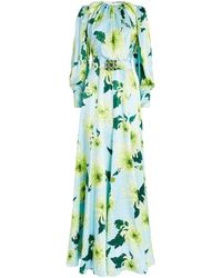 Andrew Gn - Floral Belted Gown - Lyst