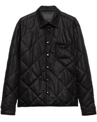 Prada - Cashmere Padded Overshirt - Lyst