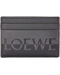 Loewe Logo-embossed Leather Card Holder Necklace in Black for Men 