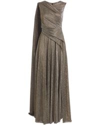 Talbot Runhof - Voile Cape Gown - Lyst