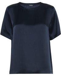 Max Mara - Satin T-Shirt - Lyst