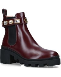 gucci trip jewel strap bootie