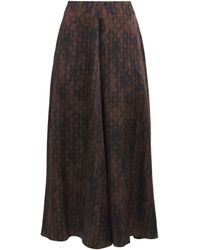 Kiton - Silk Geometric Midi Skirt - Lyst
