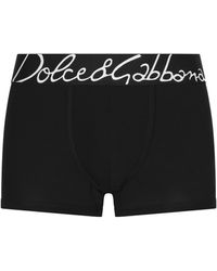 Dolce & Gabbana - Stretch-cotton Logo Boxer Briefs - Lyst