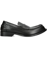 Loewe - Leather Bobine Loafers - Lyst
